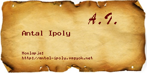 Antal Ipoly névjegykártya