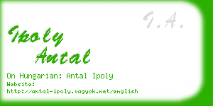 ipoly antal business card